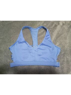 Victoria Sport Light Blue Racerback Sports Bra with Strappy Back Detail